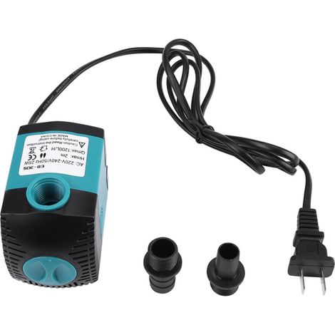 Pompe à eau submersible silencieuse pour bassin à poissons, aquarium et fontaine (25W) (1/5)