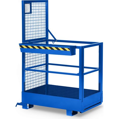 RR Industrietechnik Arbeitskorb Typ RAK-SLIM 800x800x1910mm RAL5010 Enzianblau