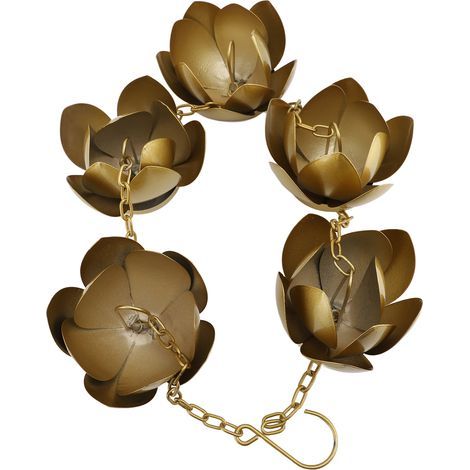 Chaîne de pluie or fleur galvanisé fer antirouille receveur pour la décoration extérieure de la maison (1/5)
