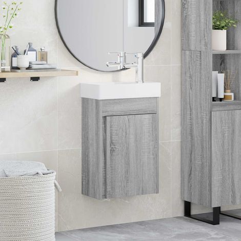 Módulo de baño con grifería  gris 40,5 x 22,5 x 62 cm