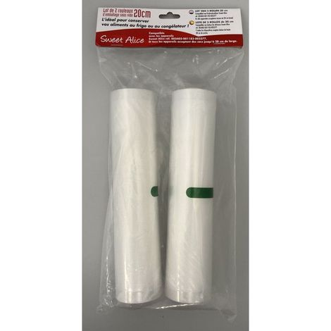 Rouleaux pour machine sous vide - EURO TECH DISTRIBUTION - Lot de 2 20 cm - largeur 20 cm - pour machine sous vide (1/2)