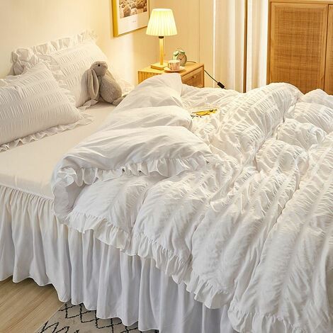 Housse de couette 4 pièces microfibre 180x220/48x74 cm réversible (1/5)