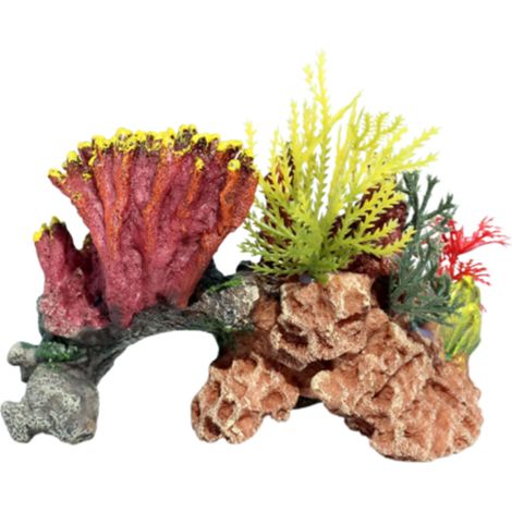 Décorations d'aquarium cachettes artificielles colorées, décoration d'aquarium de poissons de récif pour eau salée et eau douce, Simulation de corail (1/5)