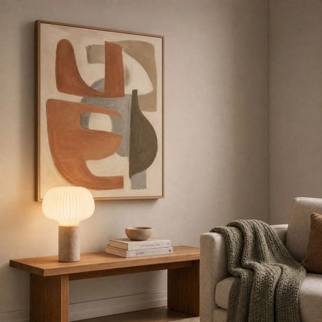 [GEBRAUCHT] B-Ware Lucande Tischleuchte Eloise LED Lampe Leuchte Tischlampe weiß 42cm Höhe 30cm (1/2)
