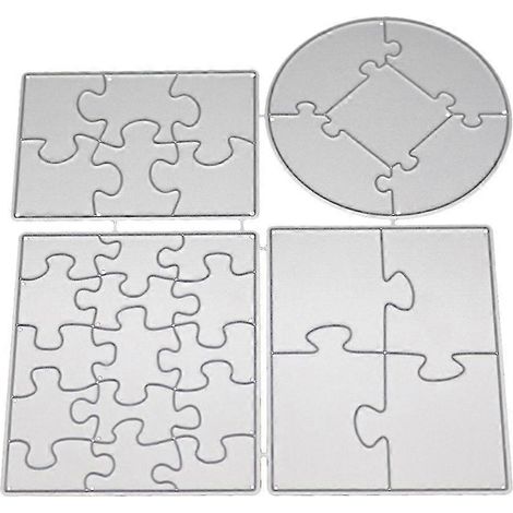 Pochoir de découpe en métal pour puzzle, idéal pour le scrapbooking, la création de cartes en papier et le gaufrage. (1/5)