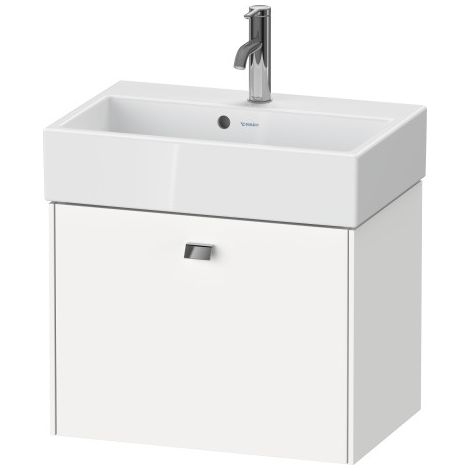 Duravit Brioso meuble-lavabo mural Compact 58,4 x 38,9 cm, 1 tiroir, pour lavabo Vero Air 236860, Couleur (avant/corps): Décor blanc mat, poignée blanche matte - BR422801818