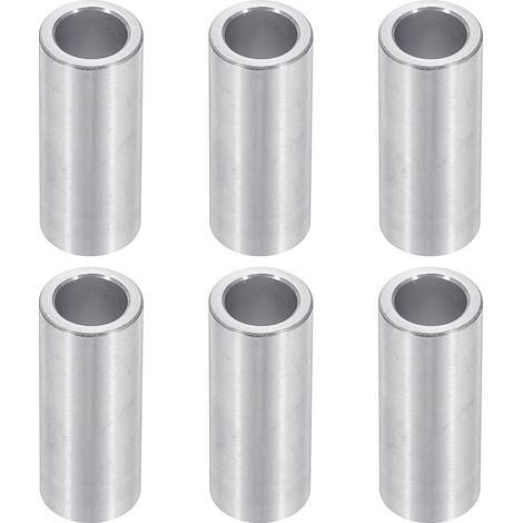 Rondelles en Aluminium M8, 6pcs Entretoise Métallique à Vis Ronde, Rondelle Plate pour Vis Tige Écrous Boulons, Bague d'Écartement en Métal 8.2mm ID x 12mm OD x 30mm Hauteur (1/5)