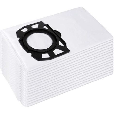 Lot de 15 sacs d'aspirateur en non-tissé pour Kärcher 2.863-006.0 KFI 487 Sacs de rechange WD4 WD5 WD6 WD5P WD6P Premium MV4 MV5 MV6 Sacs filtrants pour aspirateur humide et sec (1/4)