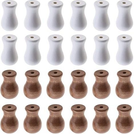 12 horloges en bois blanc, 12 horloges en bois brun, accessoires pour rideaux (1/5)