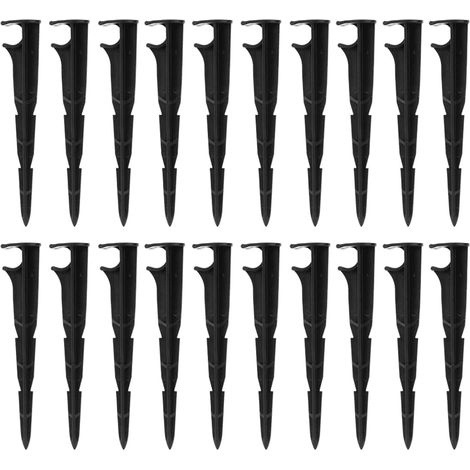 20pcs piquets de Support d'égouttement d'irrigation, piquets de Tuyau d'égouttement en Plastique de Support de Maintien de Tube pour l'irrigation, Serre, Jardin d'herbes de parterres(16 x 3cm)