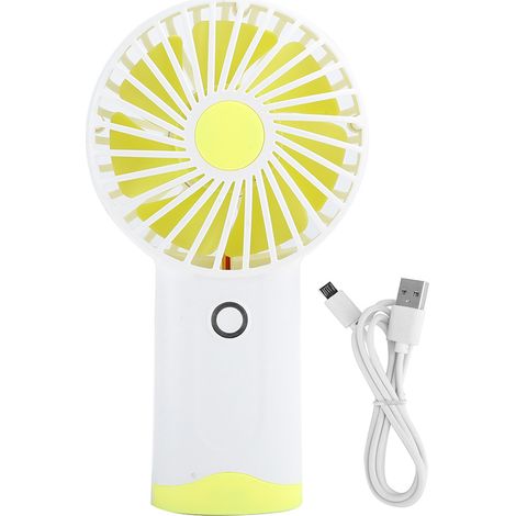 Mini ventilateur portable pour bureau, chambre d'étudiant, bureau, rafraîchissement estival, jaune-AquaForge (1/5)