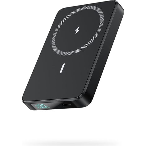 Batterie Externe Magnétique sans Fil 10800 mAh, Power Bank PD 20W Charge Rapide avec Port USB-C et Écran LED - Noir (1/5)