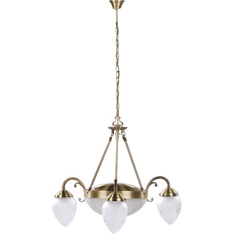 Annabella lampada a sospensione vetro bronzo metallo Ø70cm H: 60cm (1/4)