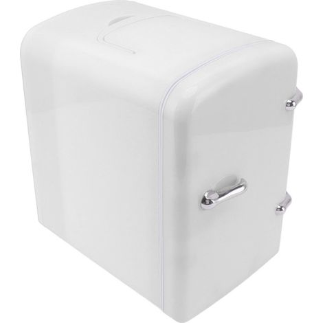 Tragbarer 4-Liter-Minikühlschrank mit Heiz- und Kühlfunktion. Inklusive 12-V-Kfz-Adapter. Geeignet für Hautpflegeprodukte und Getränke. Netzteil: 100–240 V Wechselstrom. Weiß. Europäischer Stecker. (1/4)