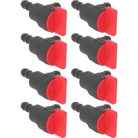 Vanne de Coupure de Carburant 8 Pièces 1/4in Vanne D'arrêt à 90 Degrés Vanne de Gaz Droite pour Stens pour Oregon pour MTD pour Cub Cadet (1/5)