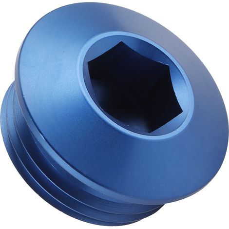 ORB-12AN Blindstopfen, Sechskantanschluss mit O-Ring, blau CNC-gefrästes Aluminium, wasserdichte Verschlussspitze (1/5)