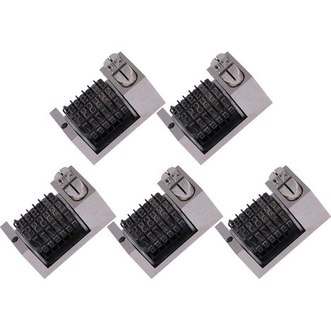 5 pcs/set 6 Digits Numbering Machine Platen Rome Font Letterpress Printing Model