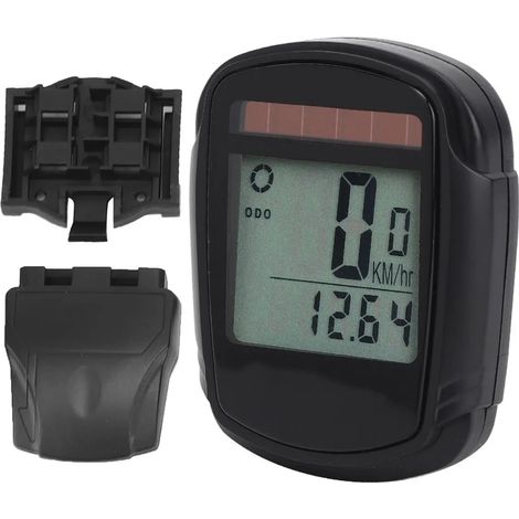 Compteur de vélo sans fil à énergie solaire, compteur de vitesse étanche, résistant aux interférences de signal pour les activités de plein air (1/5)