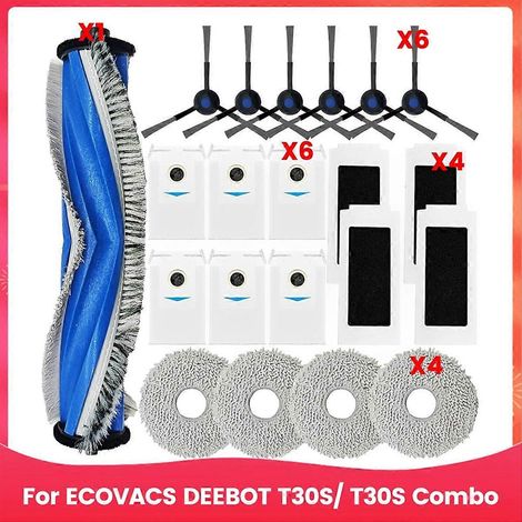 Ersatzteilset für den ECOVACS DEEBOT T30S/T30S Combo Saugroboter: Bürste und Filter