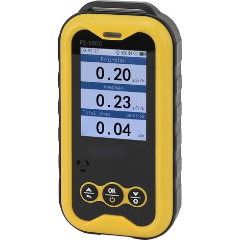Moniteur de rayonnement portable 0,01 μSv/h – 50 mSv/h, batterie 1800 mAh, écran LCD TFT 2,4 pouces, détecteur de rayonnements X, γ et β portable (1/5)