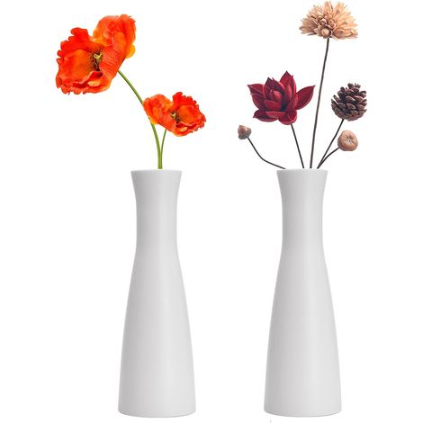 Grand vase conique en plastique composite, petit bourgeon, vase floral décoratif pour décoration d'intérieur, centres de table, arrangements de bouquets, tubes connectés (calibre large) (1/5)