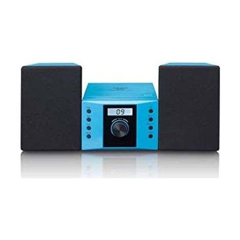 Lenco 810024 mc-013bu Chaîne stéréo compacte pour enfants avec lecteur CD et écran LCD Entrée auxiliaire 2 x 2 w rms avec autocollants Bleu (1/5)