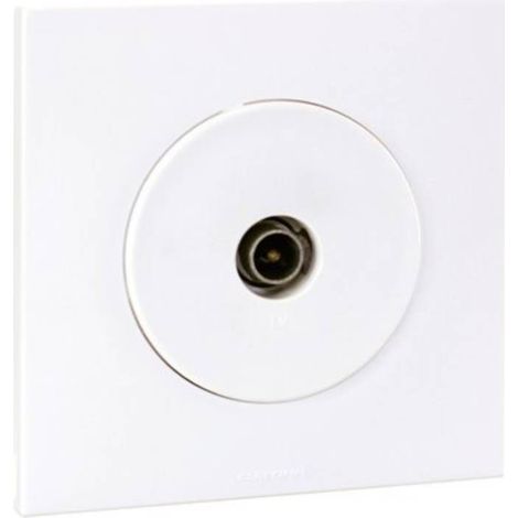 SQUARE prise TV + plaque + griffes BLC EUR'OHM 91171001
