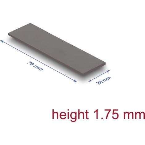 Delock Almohadilla conductora tÃ©rmica 70 x 20 x 1,75 mm para mÃ³dulos M.2 3,2 W/mK â Poca