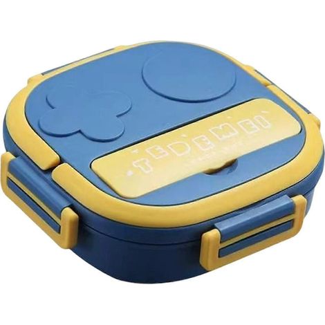 Bento-Isolier-Lunchbox, tragbarer Lunch- und Snackbehälter für Arbeiter, blau-blue three grids (1/5)