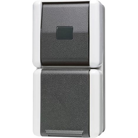 Jung SCHUKO-Steckdose 16A 250V mit Taster 871 W (1/2)