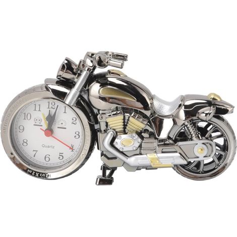 Eosnow Réveil de moto ingénieux modèle de simulation vintage pour enfants maison voiture bureau 168A or foncé, double couleur (1/4)