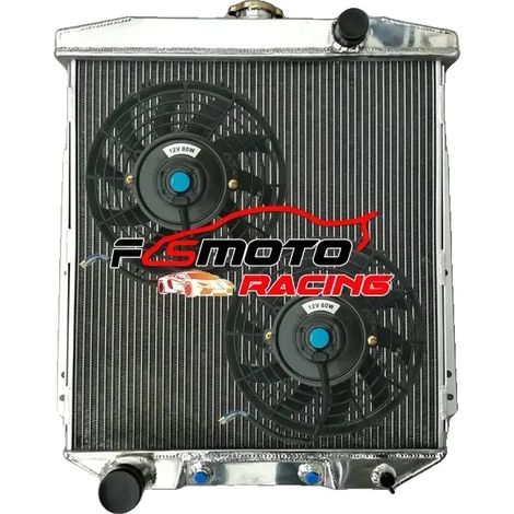 Radiatore in lega di alluminio, posizionamento anteriore, compatibile con Ford Fairlane 1954-1956, codice articolo del produttore CC5456, dimensioni standard del veicolo. (1/5)