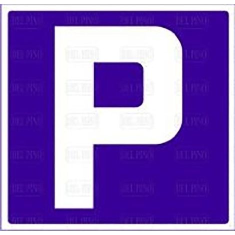 DUVER señal 850 plast.210x210 '' p ''(parking) , 0UNIDADES