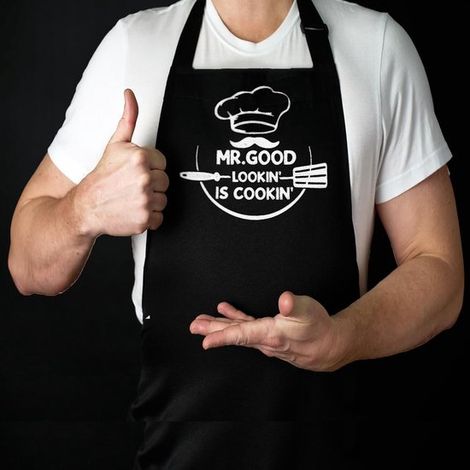 Delantal de cocina,y repelente de suciedad para damas y caballeros,Delantal de catering,Fácilmente ajustable,Delantales para barbacoa,6777cm (1/4)