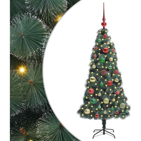 Albero di Natale Albero natalizio Albero festivo artificiale preilluminato con set di palline (1/5)