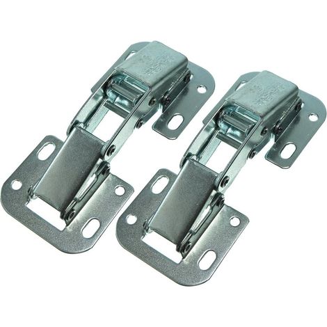Lot de 10 charnières de placard sans ressort avec vis de fixation BZP (1/2)