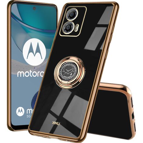 Funda para Motorola Moto G53 5G, Electro Ring, negra (1/5)
