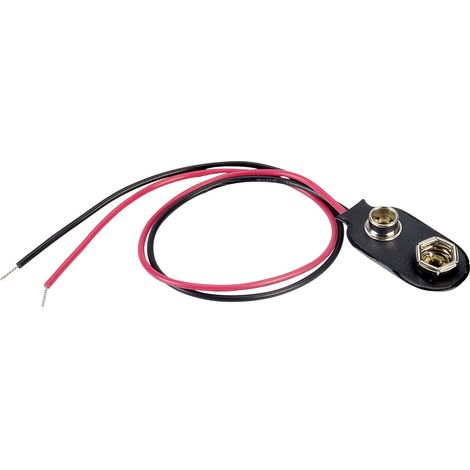 TRU COMPONENTS BS-ER-36-200 Batterieclip 1x 9 V Block Druckknopfanschluss (L x B) 31 mm x 14 mm
