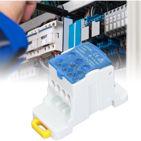 Boîte de jonction unipolaire sur rail UKK80 C45, interrupteur de jonction connectable, 690 V 80 A, bleue (1/5)