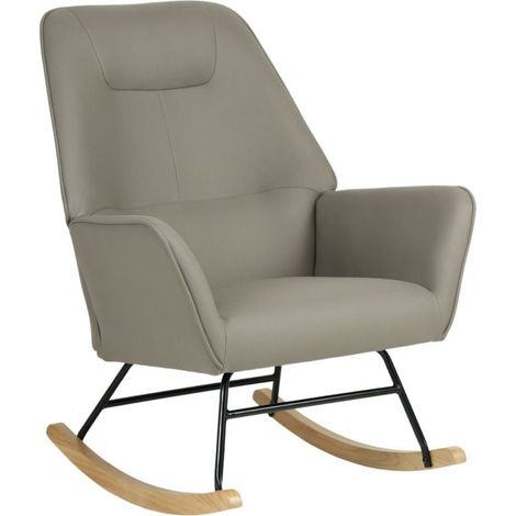 Schaukelsessel Polyester grau 97x77x88cm