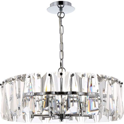 Suspension cristal chromé Puntes Maytoni 6xE14 Ø52 (1/3)