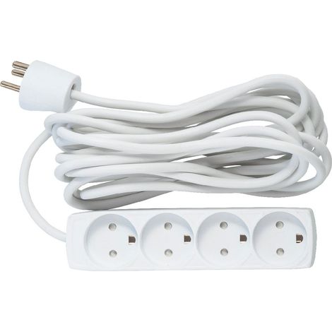 Ciabatta multipresa danese MicroConnect a 4 prese, 5 m