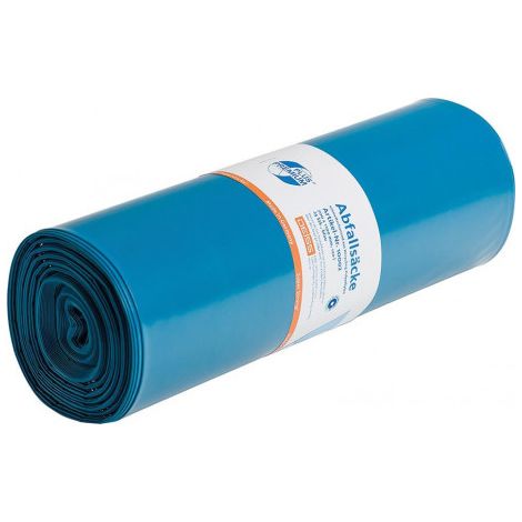 FP – Sac poubelle 120 l bleu LDPE résistant aux déchirures – 100% recyclé – 30% d'économies de CO2 – Neutre sur le plan climatique (1/2)