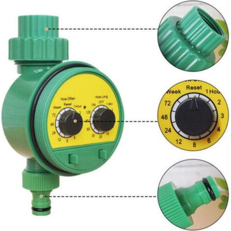 Minuterie D Arrosage - Ecran LCD - Programmation Flexible 1 H À 3 J - Compatible Robinet 1/2 Et 3/4 Pouces - 1 Pièce (1/2)