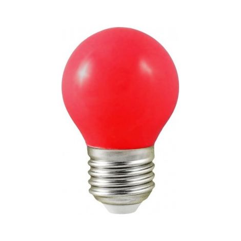 Ampoule LED E27 Bulb opaque rouge G45 1W (9W)