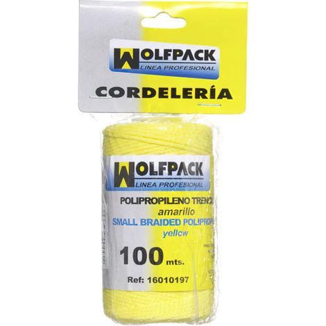Corde tressée en polypropylène Jaune 100 m