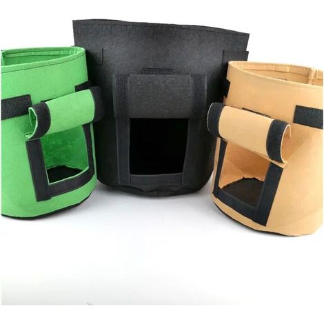 Filiyano-Pot en feutre respirant de haute qualité pour gingembre ou pommes de terre, pot de culture, accessoires de jardin, pièces détachées, vert (1/5)