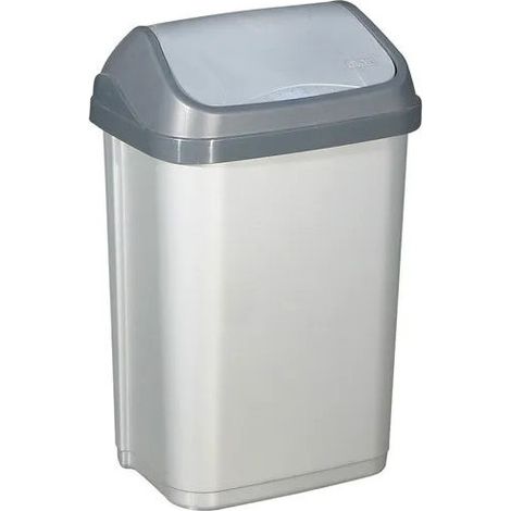 Abfalleimer Schwingdeckel 25 Liter, 45x33x20 cm, grau