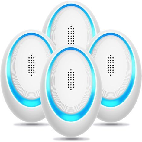 FENOPLASTICALot de 4 répulsifs à ultrasons pour insectes, piège électronique à souris pour l'intérieur, insert répulsif contre les moustiques et les araignées, répulsif efficace contre les rongeurs (1/5)