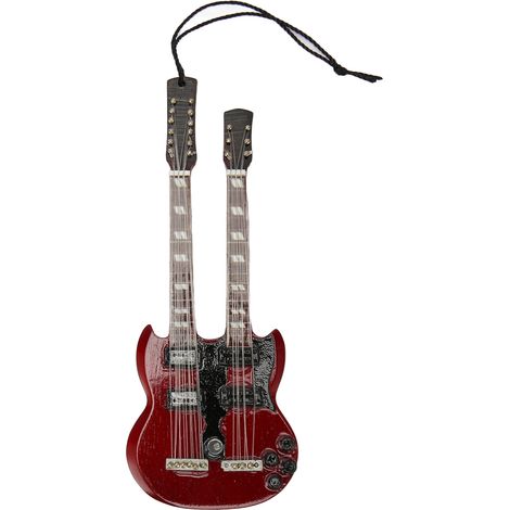 Mini guitare électrique miniature, décoration en bois réaliste et raffinée, idéale pour Noël et les anniversaires, modèle 11